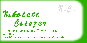 nikolett csiszer business card